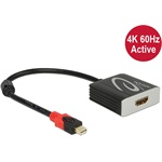 Delock Mini DisplayPort 1.2 -> HDMI M/F aktív adapter 0.2m fekete