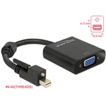 Delock Displayport mini 1.2 -> VGA M/F adapter 0.25m fekete