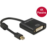 Delock Displayport mini 1.2 -> DVI-I M/F adapter 0.2m 4K passzív fekete