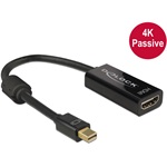 Delock Displayport mini 1.2 -> HDMI M/F adapter 0.2m 4K passzív fekete