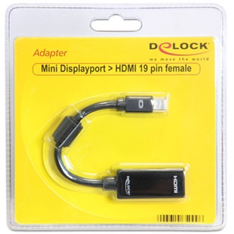 DELOCK Displayport mini -> HDMI M/F adapter fekete
