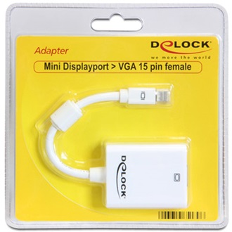 DELOCK Displayport mini -> VGA M/F konverter fehér