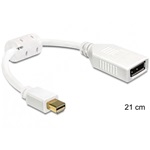 Delock Displayport mini -> Displayport M/F adapter 0.2m fehér