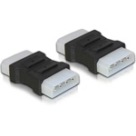 Delock Molex Power 4pin M/M adapter fekete