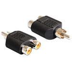 Delock 1db RCA -> 2db RCA M/F adapter fekete