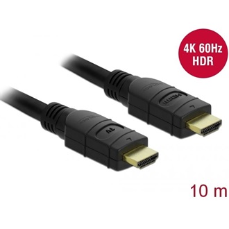 Delock HDMI 2.0 -> HDMI 2.0 M/M aktív video kábel 10m fekete