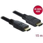 Delock HDMI 2.0 -> HDMI 2.0 M/M aktív video kábel 15m fekete