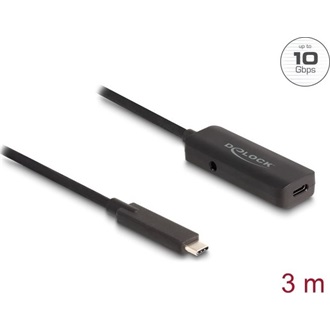 Delock Aktív USB 10 Gbps bővítő kábel USB Type-C  3 m hosszú