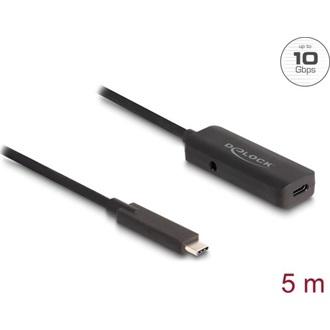 Delock Aktív USB 10 Gbps bővítő kábel USB Type-C  5 m hosszú