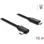 Delock Aktív optikai USB kábel 10 Gbps USB Type-C  csatlakozó, döntött kivitel, 10 m