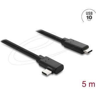 Delock Aktív optikai USB kábel 10 Gbps USB Type-C  csatlakozó, döntött kivitel, 5 m
