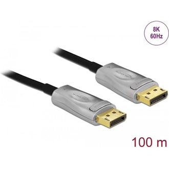 Delock DisplayPort 1.4 -> DisplayPort 1.4 M/M aktív video kábel 100m fekete