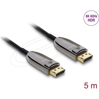 Delock Aktív optikai kábel DisplayPort 2.1 8K 60 Hz 40 Gbps 5 m