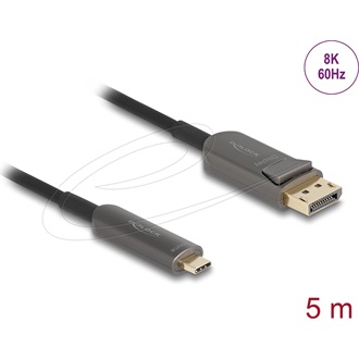 Delock AOC USB-C / Thunderbolt -> DisplayPort 2.1 M/M aktív video kábel 5m fekete