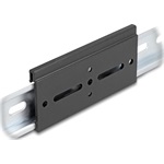 Delock Alumínium beépítő csipesz DIN sínhez 100,0 x 47,8 mm ezüst fekete