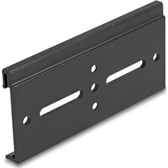 Delock Alumínium beépítő csipesz DIN sínhez 100,0 x 47,8 mm ezüst fekete