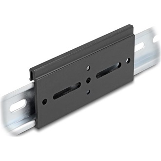 Delock Alumínium beépítő csipesz DIN sínhez 100,0 x 47,8 mm ezüst fekete