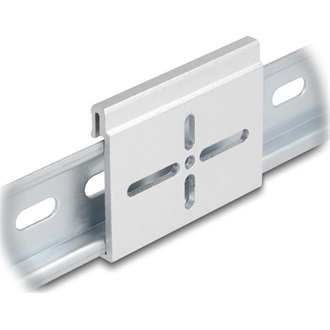Delock Alumínium beépítő csipesz DIN sínhez 60,0 x 47,8 mm ezüst színű
