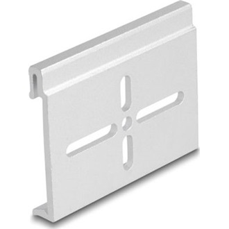 Delock Alumínium beépítő csipesz DIN sínhez 60,0 x 47,8 mm ezüst színű