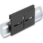 Delock Alumínium beépítő csipesz DIN sínhez 70,0 x 47,8 mm ezüst fekete