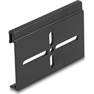 Delock Alumínium beépítő csipesz DIN sínhez 70,0 x 47,8 mm ezüst fekete