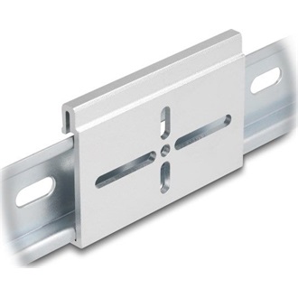Delock Alumínium beépítő csipesz DIN sínhez 70,0 x 47,8 mm ezüst színű