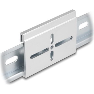 Delock Alumínium beépítő csipesz DIN sínhez 70,0 x 47,8 mm ezüst színű