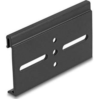Delock Alumínium beépítő csipesz DIN sínhez 80,0 x 47,8 mm ezüst fekete
