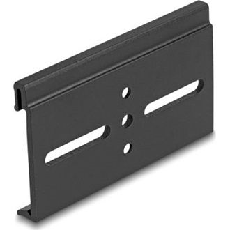 Delock Alumínium beépítő csipesz DIN sínhez 80,0 x 47,8 mm ezüst fekete