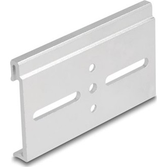 Delock Alumínium beépítő csipesz DIN sínhez 80,0 x 47,8 mm ezüst színű