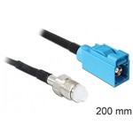 Delock FME Jack -> FAKRA Z Jack RG-174 M/F antenna kábel 0.2m fekete