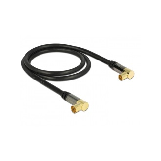 Delock IEC RG-6/U M/F antenna kábel 1m fekete