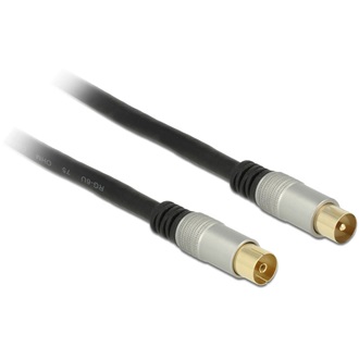 Delock IEC -> IEC RG-6/U antenna kábel 2m Premium fekete
