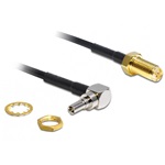 Delock RP-SMA -> CRC-9 M/F antenna kábel 0.2m 90° fekete