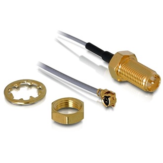 Delock RP-SMA -> MHF/U.FL M/F antenna kábel 0.2m LP-068 szürke