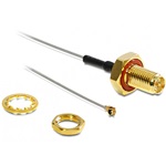 Delock RP-SMA -> MHF/U.FL M/F adatkábel 0.1m Splash Proof ezüst