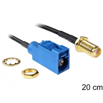 Delock SMA -> FAKRA C M/M antenna kábel 0.2m fekete