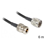 Delock N M/F antenna kábel 6m LMR195 fekete