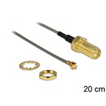 Delock SMA -> MHF/U.FL M/F antenna kábel 0.2m U.FL-LP-088 ezüst