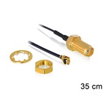 Delock SMA -> MHF/U.FL M/F antenna kábel 0.35m U.FL-LP-088 fekete