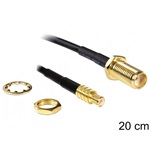 Delock SMA -> MCX F/M antenna kábel 0.2m fekete