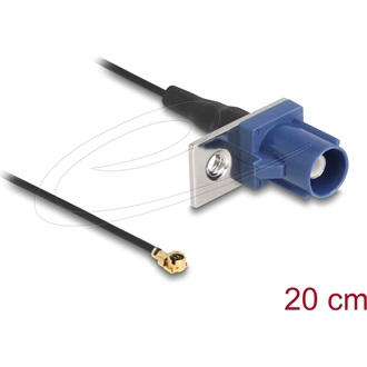Delock Antenna kábel FAKRA C apa - MHF  I apa 1,13 - 20 cm 1 előrelyukasztott nyílással