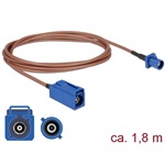Delock FAKRA-C -> FAKRA-C M/F antenna kábel 1.8m réz RG-316