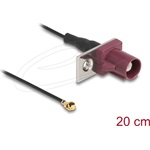 Delock Antenna kábel FAKRA D apa - MHF  I apa 1,13 - 20 cm 1 előrelyukasztott nyílással