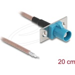 Delock Antenna kábel FAKRA Z anya   nyílt kábelek RG-316 20 cm 2 előrelyukasztott nyílással