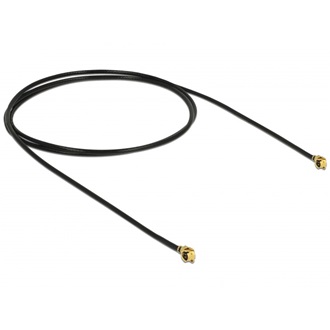 Delock MHF/U.FL F/F antenna kábel 0.5m fekete LP-068 