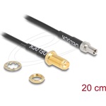 Delock Antenna kábel RP-SMA anya válaszfali csatlakozóval apa TS-9-dugó RG-174 20 cm