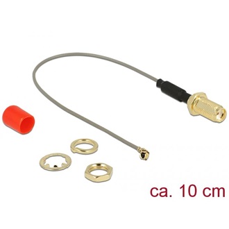 Delock SMA -> MHF I F/M antenna kábel 0.1m szürke 1.13mm