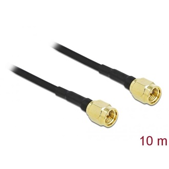 Delock SMA -> SMA M/M antenna kábel 10m fekete LMR/CFD100