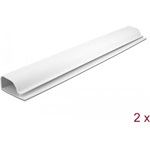 Delock Asztalalatti kábelcsatorna 63 x 28 mm foglalatú és 400 mm hosszú, 2 db. fehér